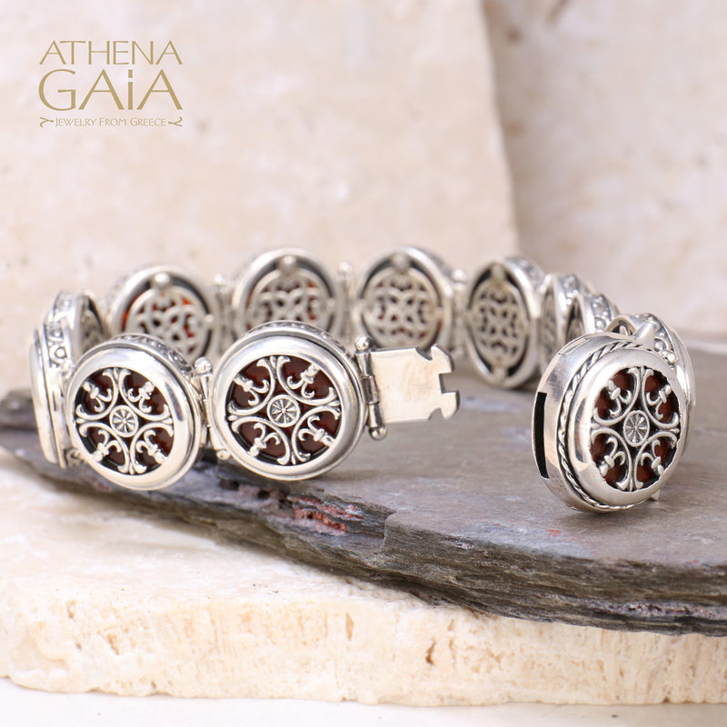 Stained Glass Bracelet - Sterling Silver Bracelet