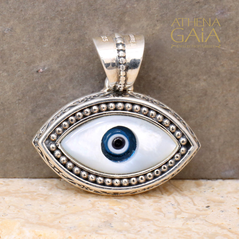Zelda Evil Eye Double-Sided Pendant - Sterling Silver Pendant