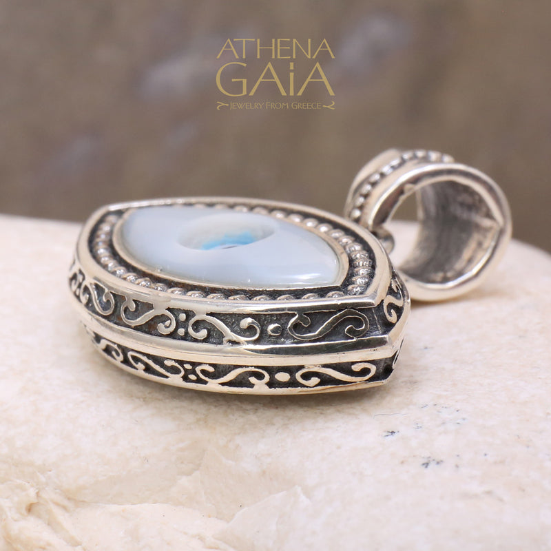 Zelda Evil Eye Double-Sided Pendant - Sterling Silver Pendant