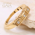 Greek-jewelry promise ring in 18k gold