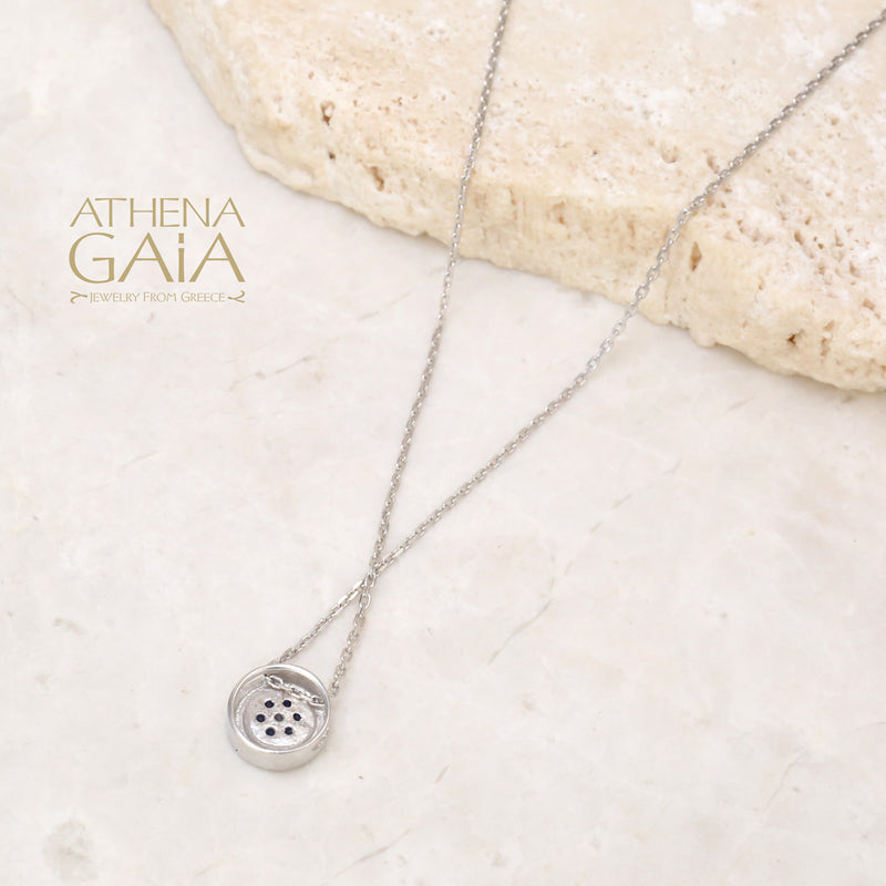 Dainty Round Evil Eye Necklace - 14k Gold Necklace