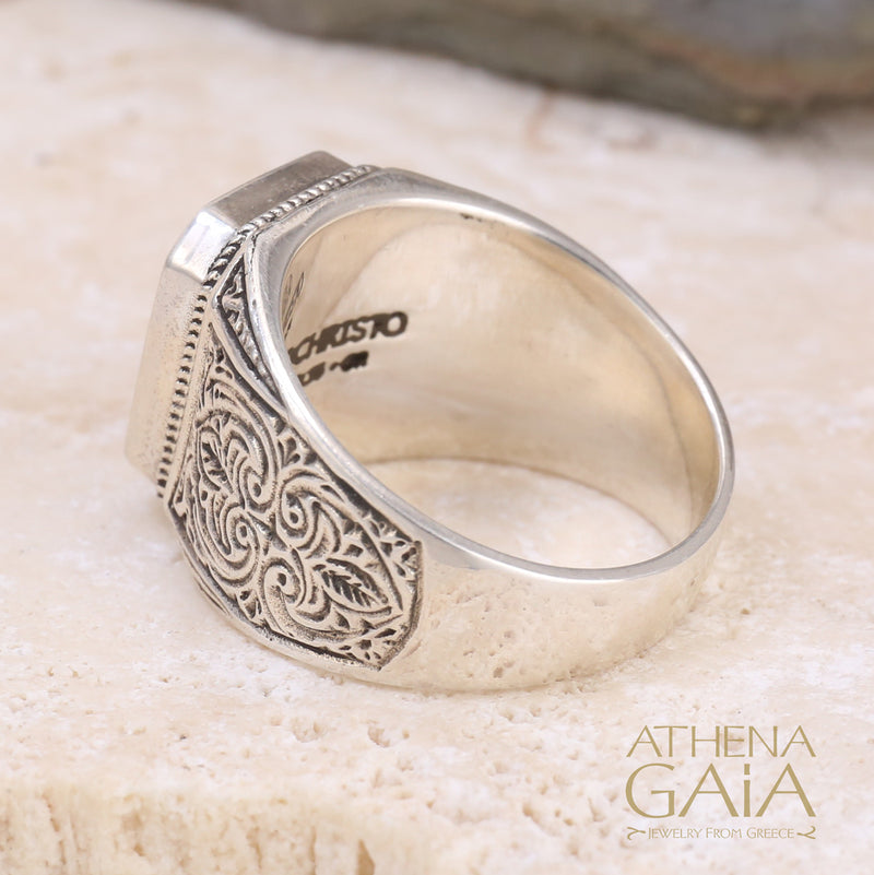 Men’s Classic Silver Ring - Sterling Silver Ring - Club Ring