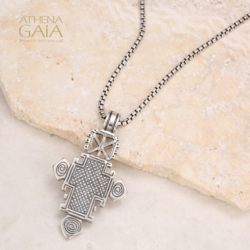 Rustic Cross - Sterling Silver - Ethiopian Cross