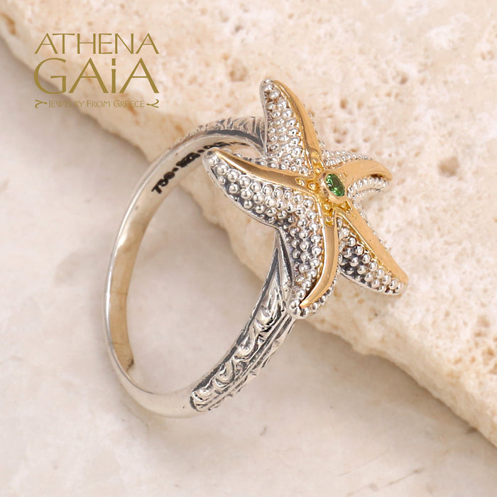 Thalassa Starfish with Gemstone Ring