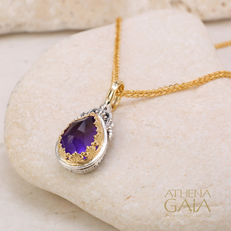 Pop Rocks Teardrop Pendant - 18k Gold Pendant