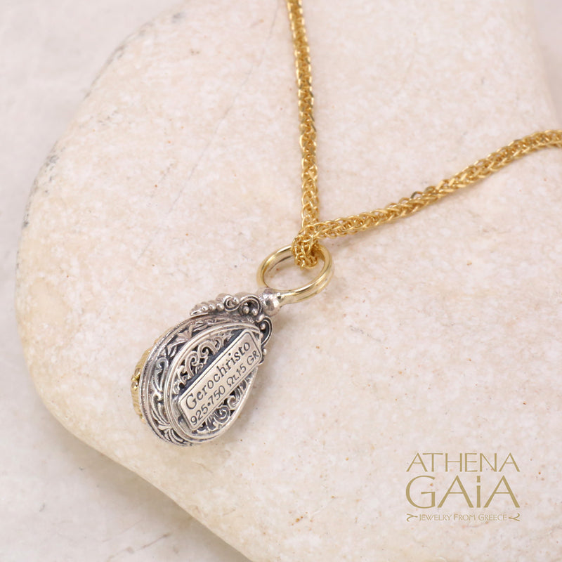 Pop Rocks Teardrop Pendant - 18k Gold Pendant