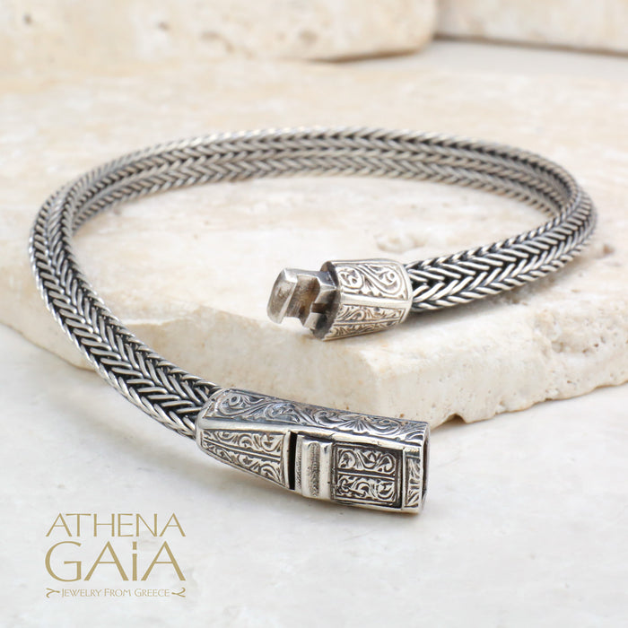 Silver Flat Base Strap Bracelet (In-Stock)