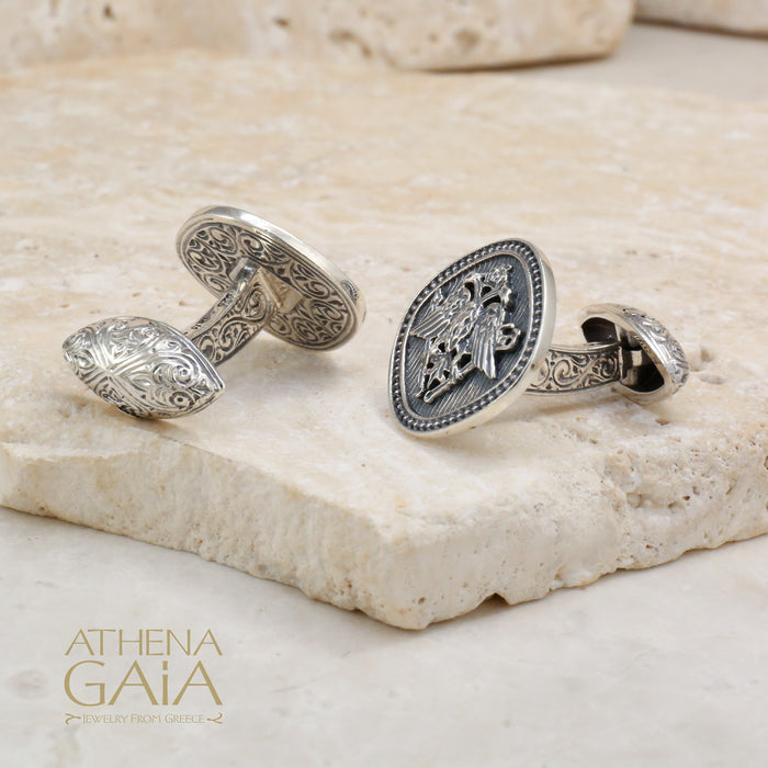 Silver Imperial Byzantine Cufflinks