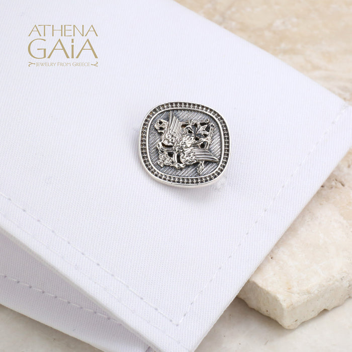 Silver Imperial Byzantine Cufflinks