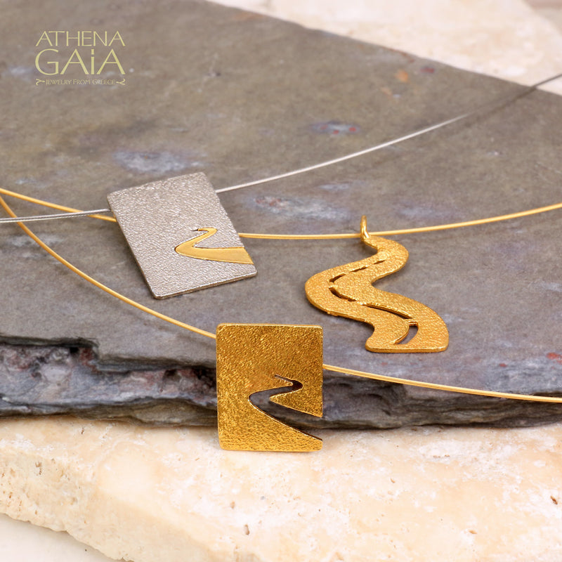 Embrace the Journey Gold Necklace - 14k Gold & Sterling Silver Necklace