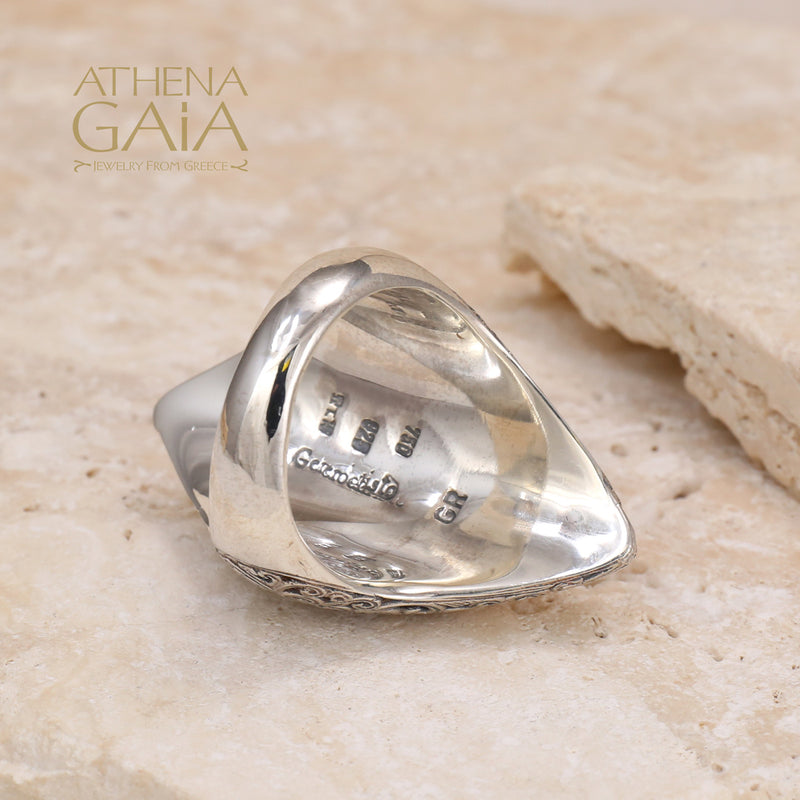 Faidra Ring - 18k Gold & Sterling Silver Ring - Cocktail Ring