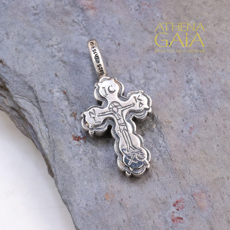 ICXC NIKA Cross (Small) - Sterling Silver - Orthodox Cross