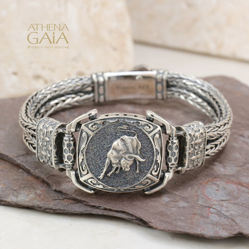 Taurus Byzantine Chain Bracelet - Sterling Silver Bracelet