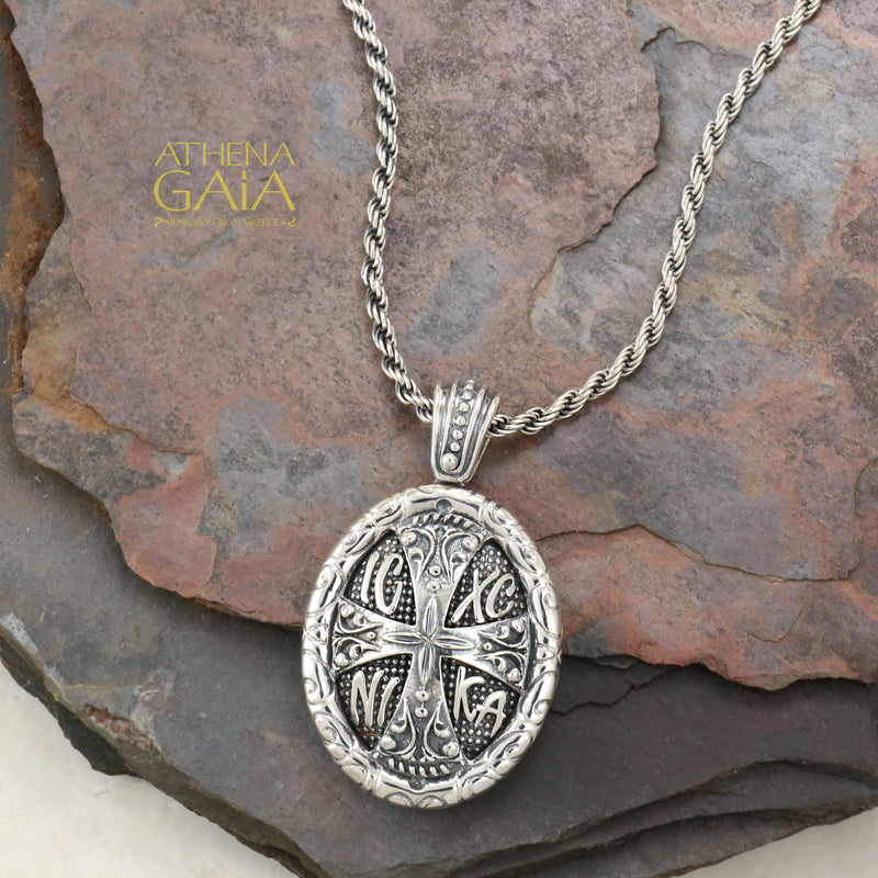 ICXC Cross Pendant - Sterling Silver - Maltese Cross