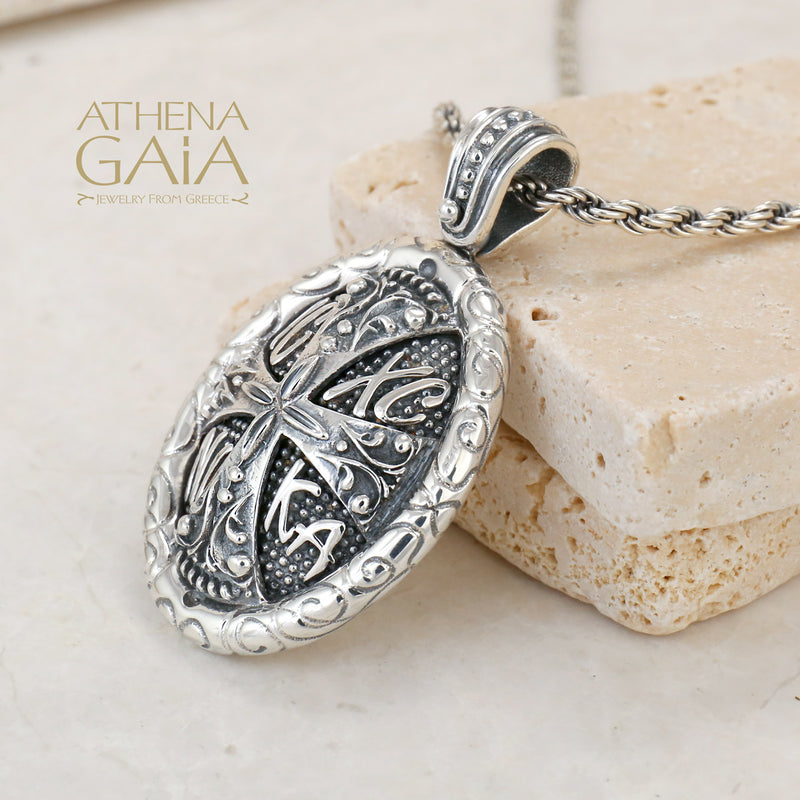 ICXC Cross Pendant - Sterling Silver - Maltese Cross