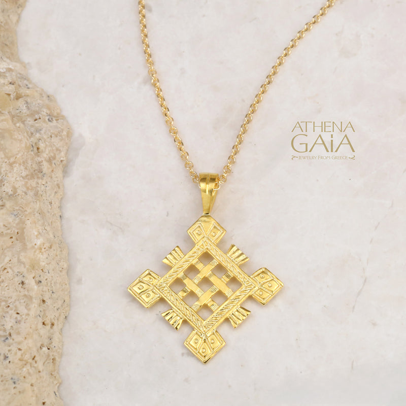 Equinox Reversible Ethiopian Cross - 18k Gold Cross