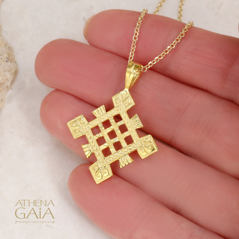 Equinox Reversible Ethiopian Cross - 18k Gold Cross