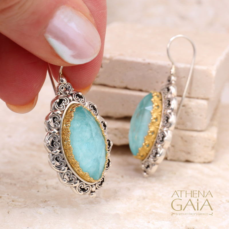 Pop Rocks Penelope Soiree Earrings - Gold Plating & Sterling Silver Earrings - French Wire Earrings