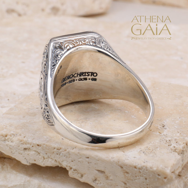 Maltese Cross Shank Ring - Sterling Silver Ring - Club Ring