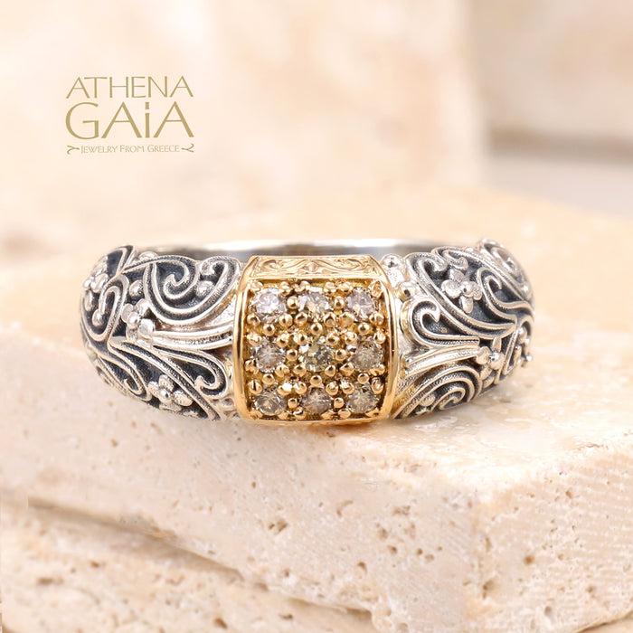 Diamond Meadow Breeze Stone Field Band Ring (In-Stock)