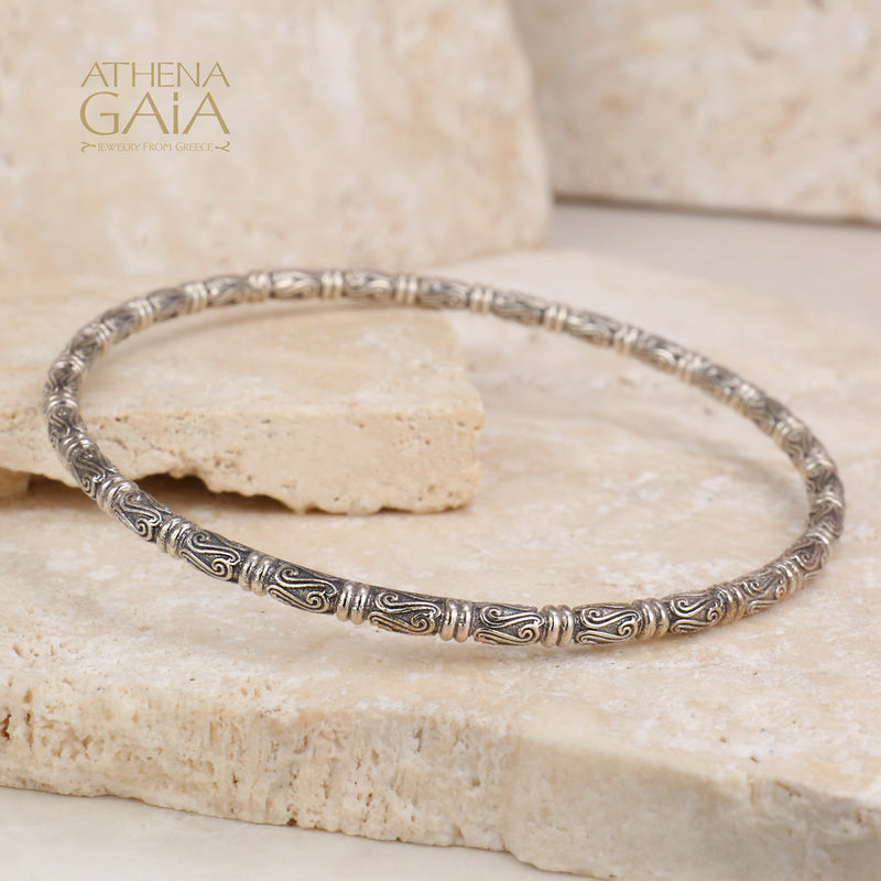 Kassandra 6524 Bracelet - Sterling Silver - Solid Bangle Bracelet