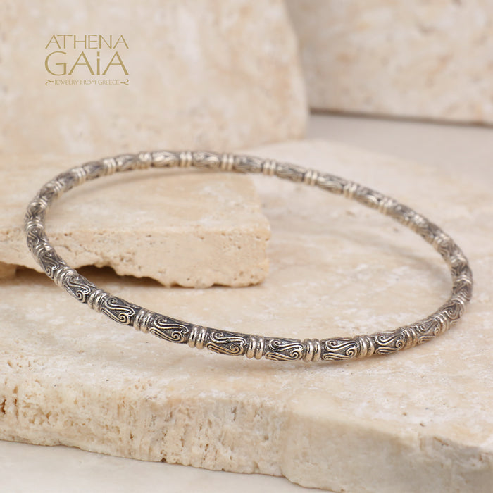 Kassandra 6524 Bracelet - Sterling Silver - Solid Bangle Bracelet