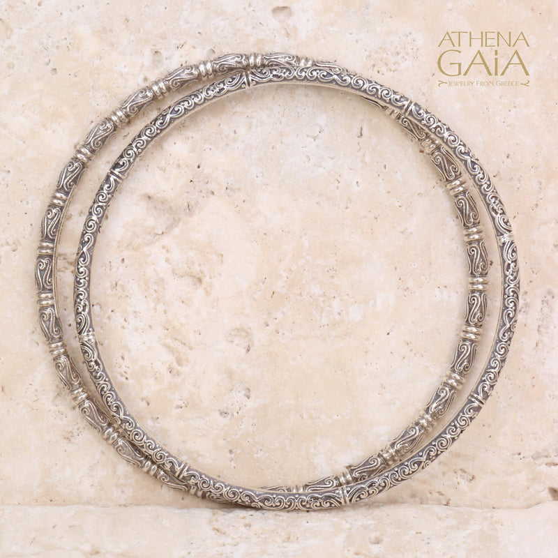 Kassandra 6524 Bracelet - Sterling Silver - Solid Bangle Bracelet