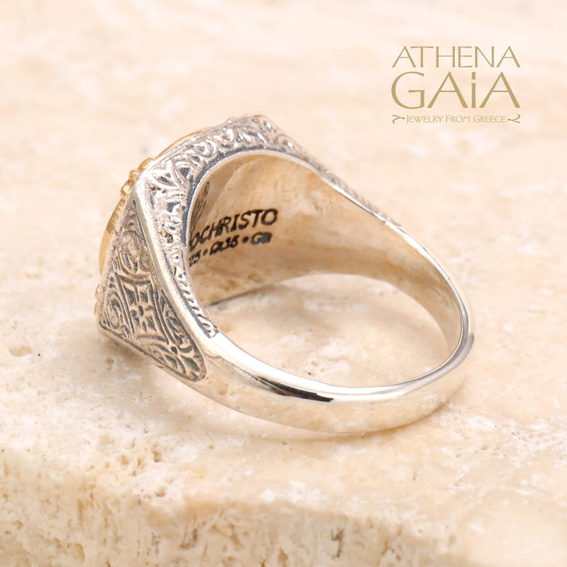 Size 10 Alexander Imperial Ring - 18k Gold & Sterling Silver - Signet Ring (In-Stock)