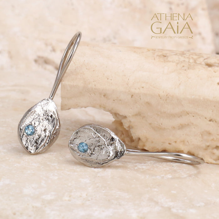 Topaz Pebble Drop Earrings - Gold Plated & Sterling Silver Earrings