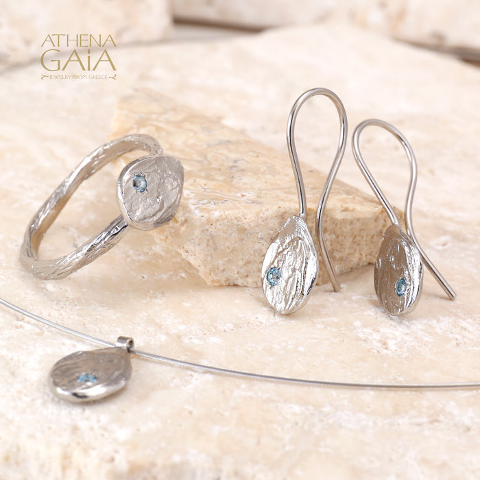 Topaz Pebble Drop Earrings - Gold Plated & Sterling Silver Earrings