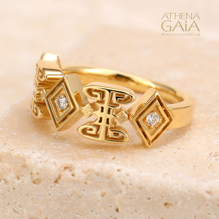 Thracian Band Ring - 18k Gold Ring - Cocktail Ring