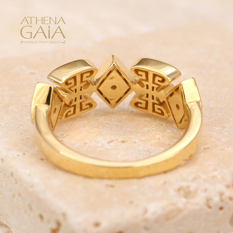 Thracian Band Ring - 18k Gold Ring - Cocktail Ring