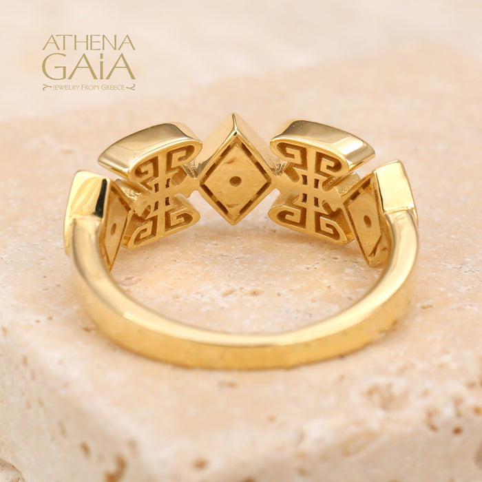 Thracian Band Ring - 18k Gold Ring - Cocktail Ring