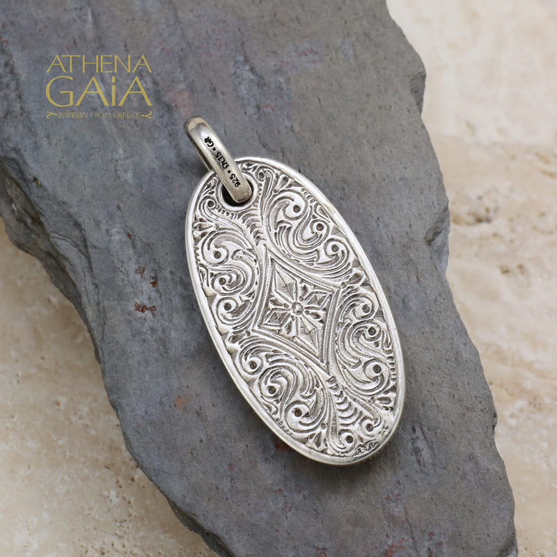 Evil Eye Talisman Silver Pendant - Sterling Silver Pendant