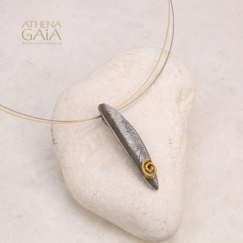 Argonaut Single Necklace - Gold Plated Sterling Silver Necklace