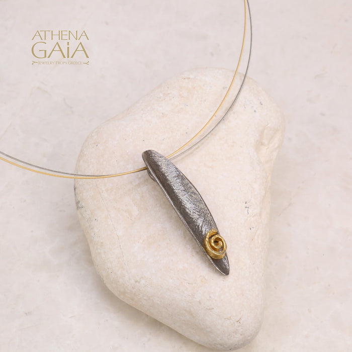 Argonaut Single Necklace - Gold Plated Sterling Silver Necklace