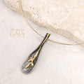 Spoon Twig Necklace - Handmade Greek Gold Plated Sterling Silver