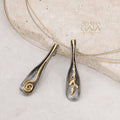 Spoon Spiral Necklace - Handmade Greek Gold Plated Sterling Silver