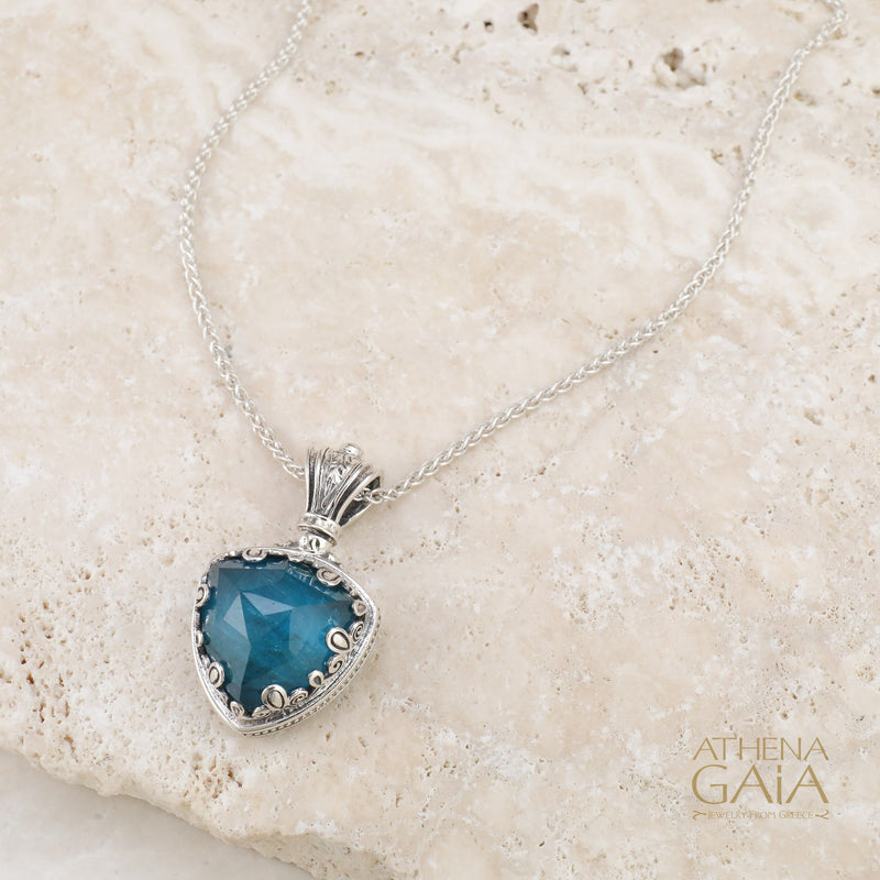 Pop Rocks Aegean Colors Triangle Pendant - Sterling Silver Pendant