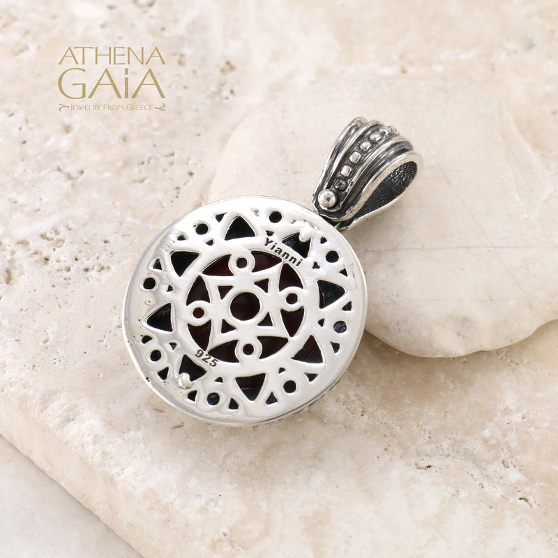 Stained Glass Pendant - Sterling Silver Pendant