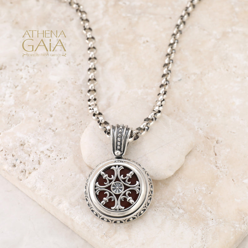 Stained Glass Pendant - Sterling Silver Pendant