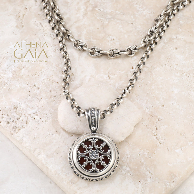 Stained Glass Pendant - Sterling Silver Pendant