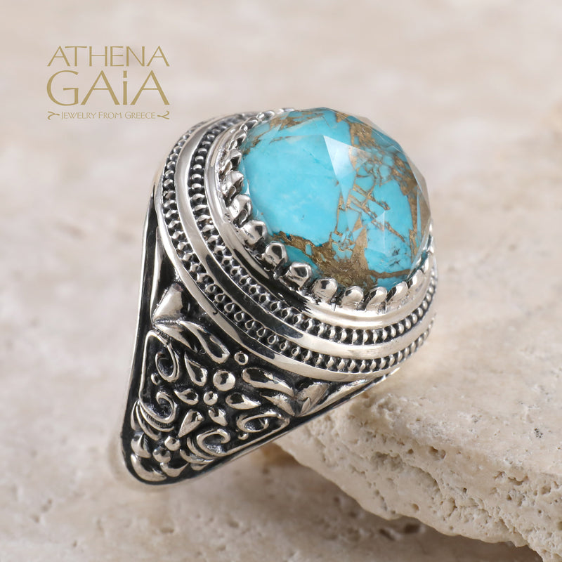 Byzantine Water Garden Ring - Sterling Silver Ring - Cocktail Ring