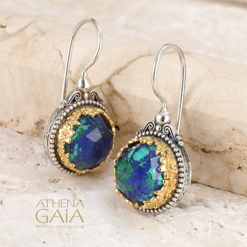 Pop Rocks Dione Round Earrings - Gold Plated Sterling Silver