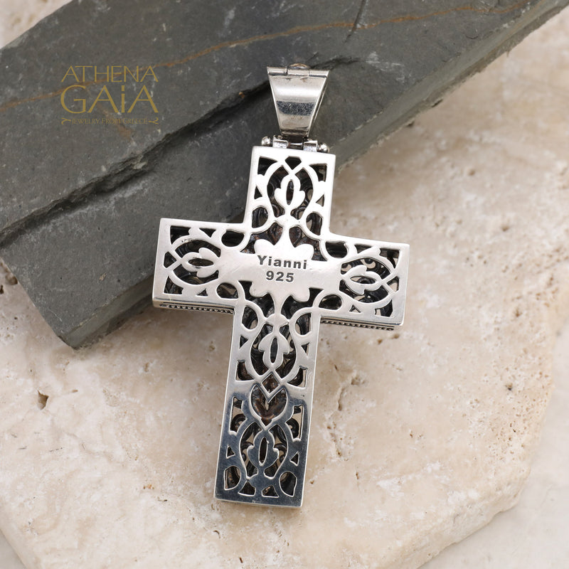Open Crucifix Latin Cross - Sterling Silver - Cross Necklace