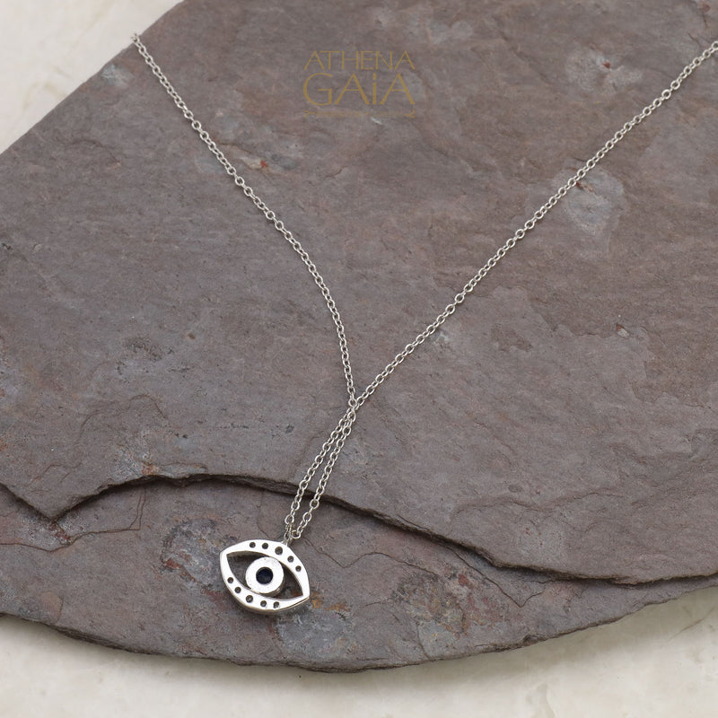 Mati Open Evil Eye Necklace - 14k Gold Necklace