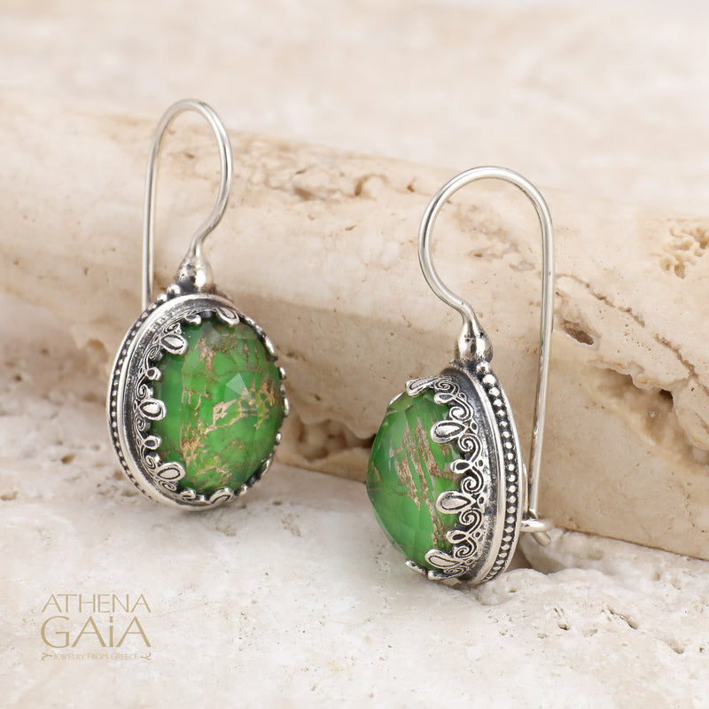 Pop Rocks Aegean Colors Round Silver Earrings - Sterling Silver