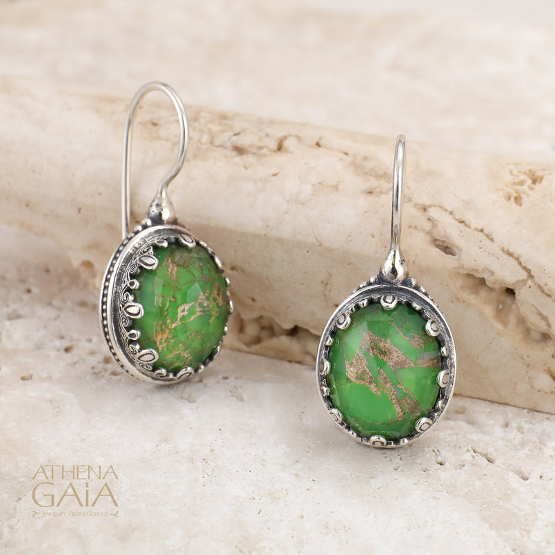 Pop Rocks Aegean Colors Round Silver Earrings - Sterling Silver