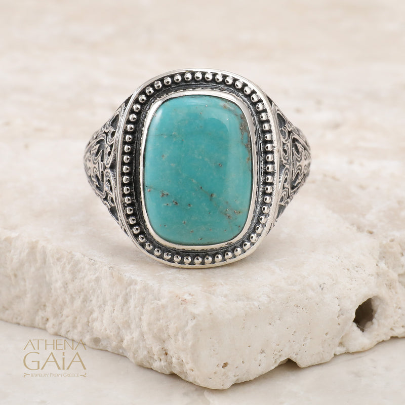 Cabochon Ring (Small) - Sterling Silver - Men's Ring