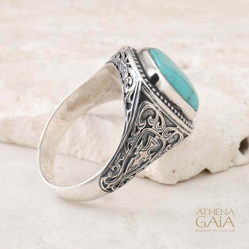 Cabochon Ring (Small) - Sterling Silver - Men's Ring
